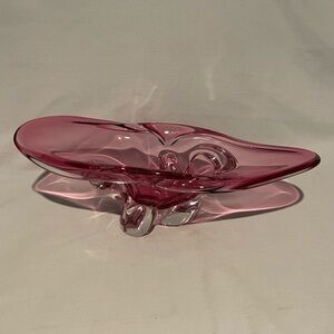 Elegant Pink Glass Bowl